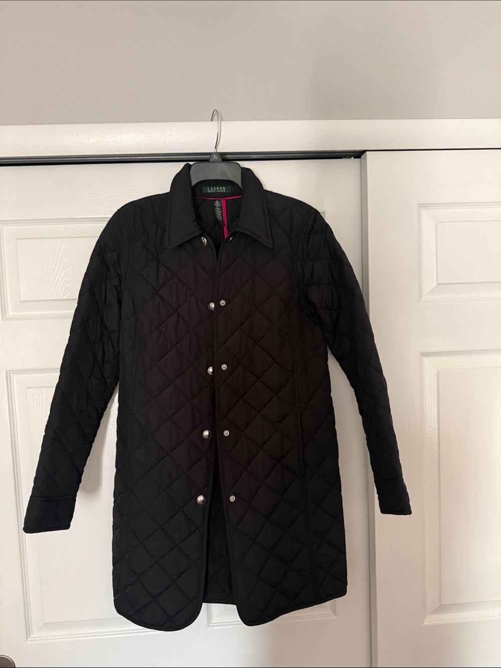 Lauren Ralph Lauren Black Quilted Snap-Front Jacket - Picture 2 of 9